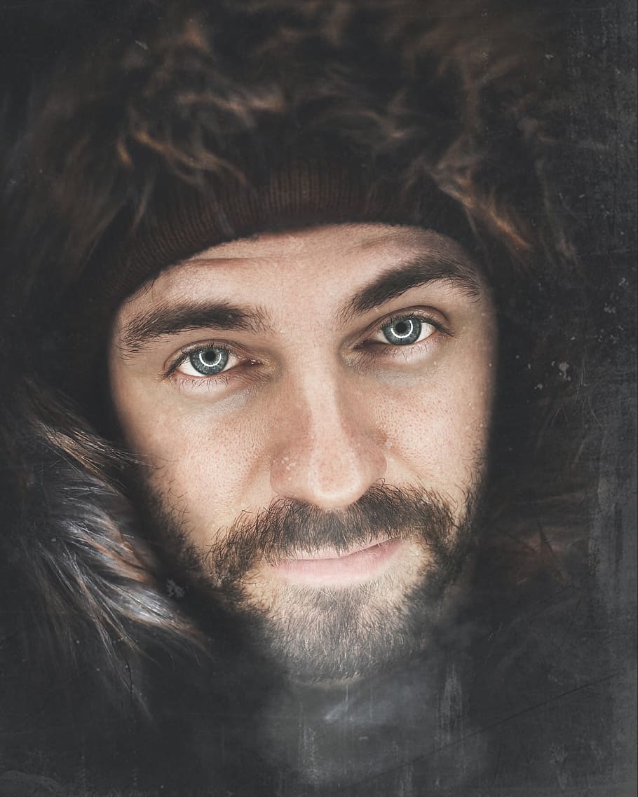 man's face, portrait, looking at camera, beard, one person, facial hair HD wallpaper