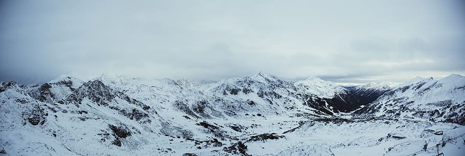 white snow covered mountain, winter, cold temperature, scenics - nature HD wallpaper