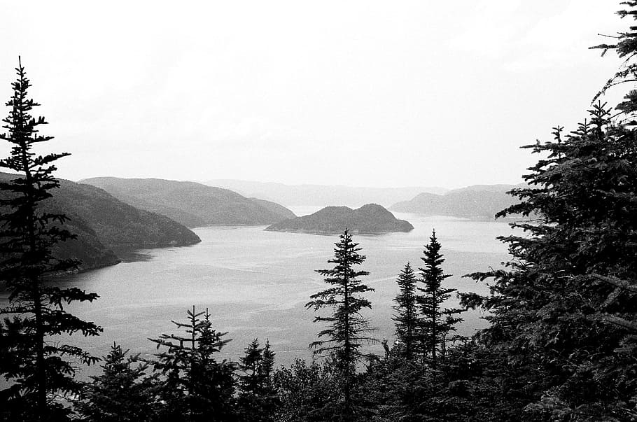 lake, cliff, forest, tree, water, plant, sky, mountain, scenics - nature HD wallpaper