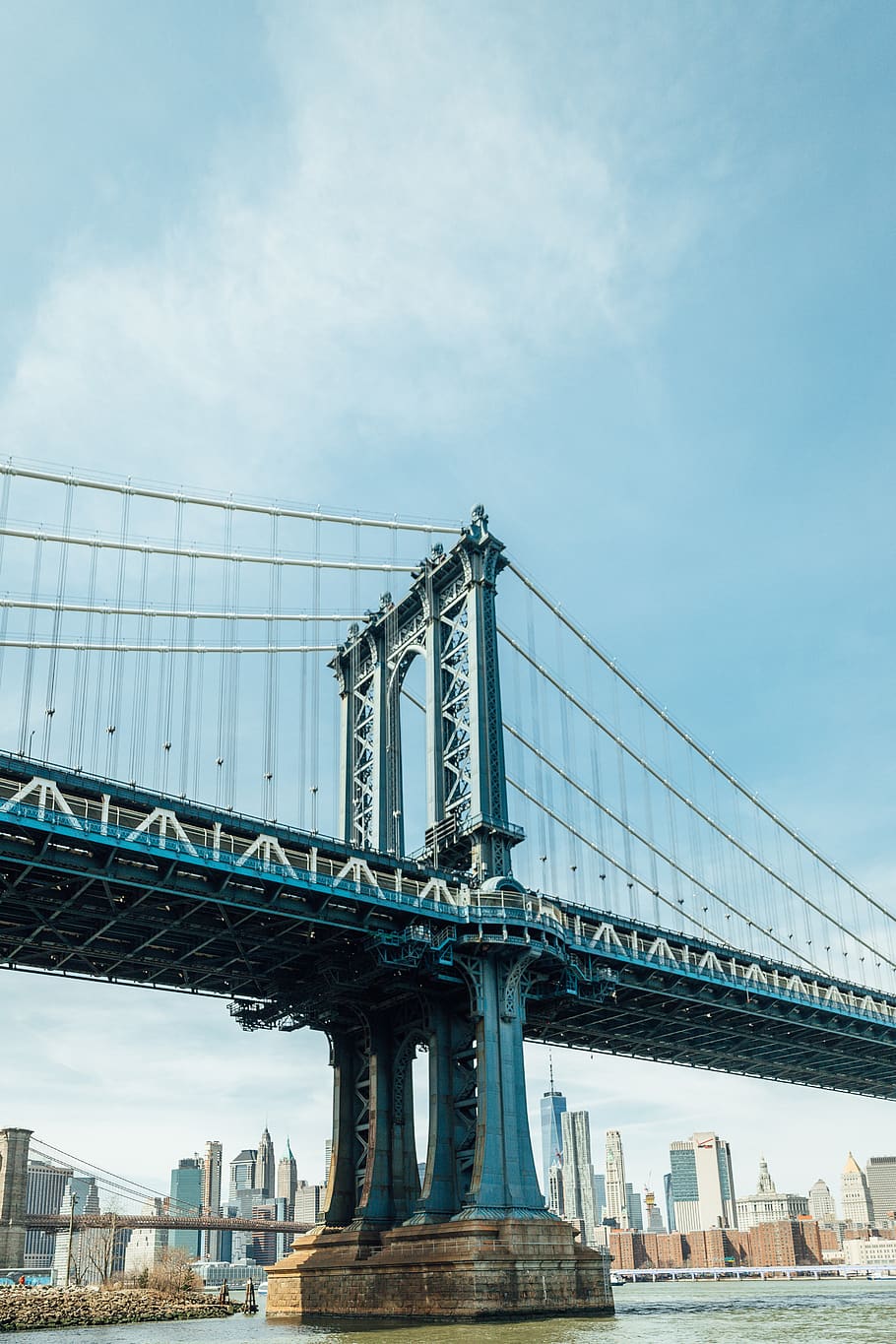 long bridge under blow sky, built structure, architecture, connection HD wallpaper