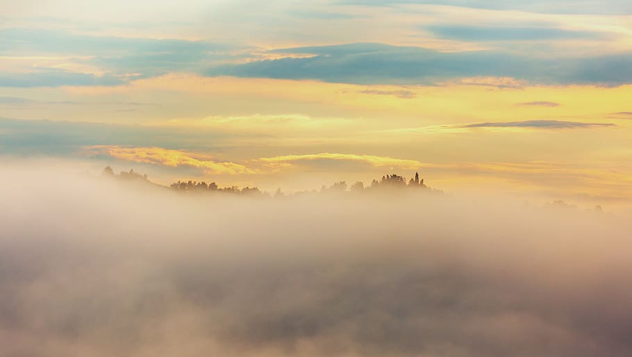 sky, blue, g, clouds, landscape, nature, summer, beautiful HD wallpaper