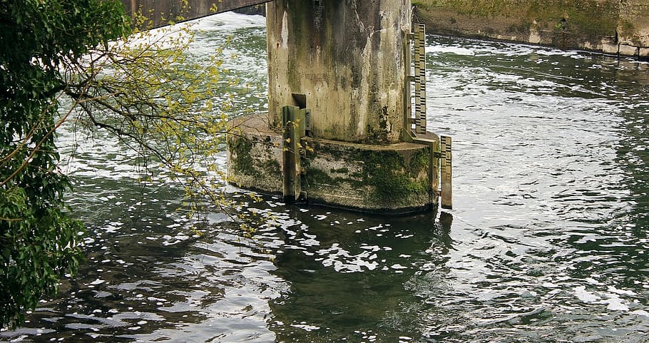 level, water, flow, dam, construction, control, stream, nature HD wallpaper