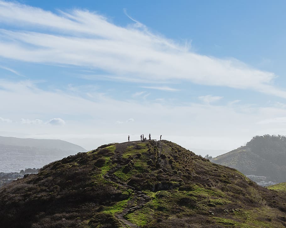 united states, san francisco, twin peaks, hill, sky, clouds, HD wallpaper