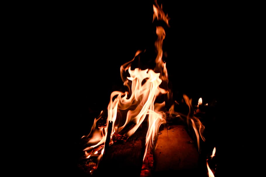 fireplace, flame, warmth, natural light, nature, stack, stove HD wallpaper