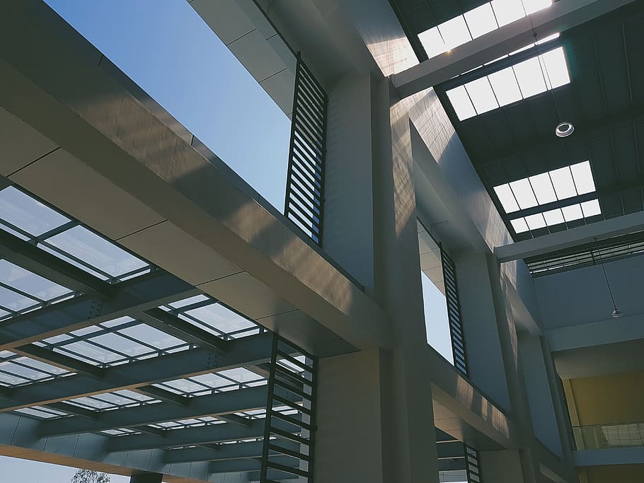 building, architecture, window, skylight, office building, convention center HD wallpaper