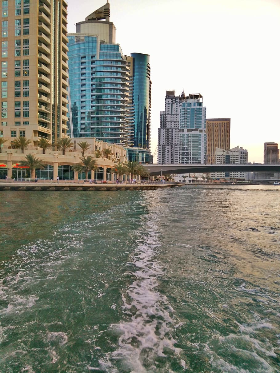 dubai, united arab emirates, landscape, sea, oneplus one, marina, HD wallpaper