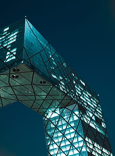 grey concrete building, office building, architecture, beijing HD wallpaper