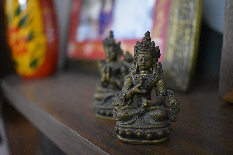 buddhism, statue, deity, religion, belief, spirituality, creativity HD wallpaper