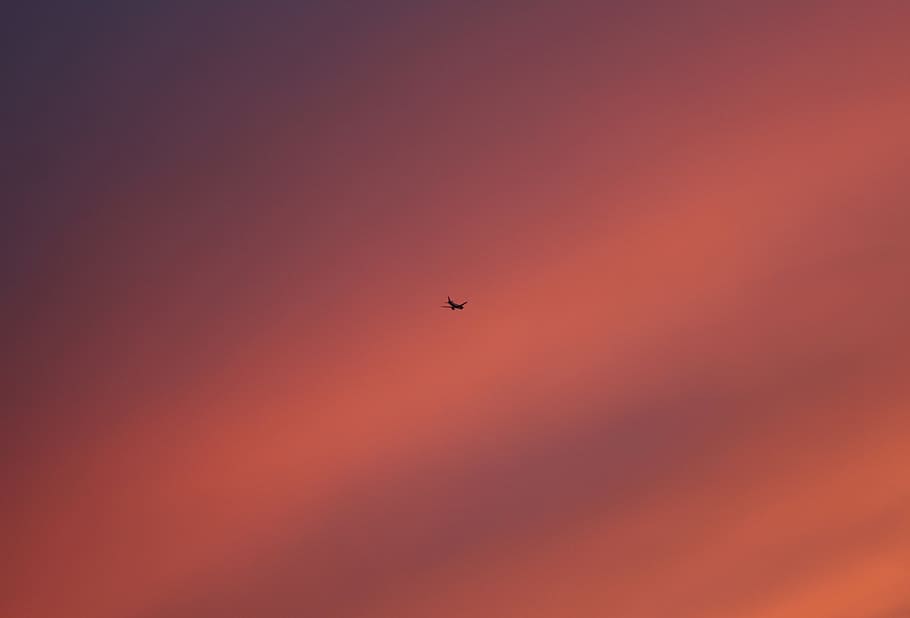 aircraft, flying, sunset, small, sky, travel, vacations, airport HD wallpaper