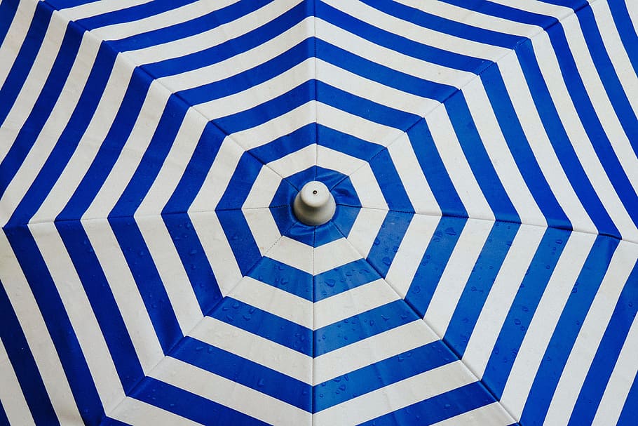 pattern, line, geometric, geometry, umbrella, stripe, blue HD wallpaper