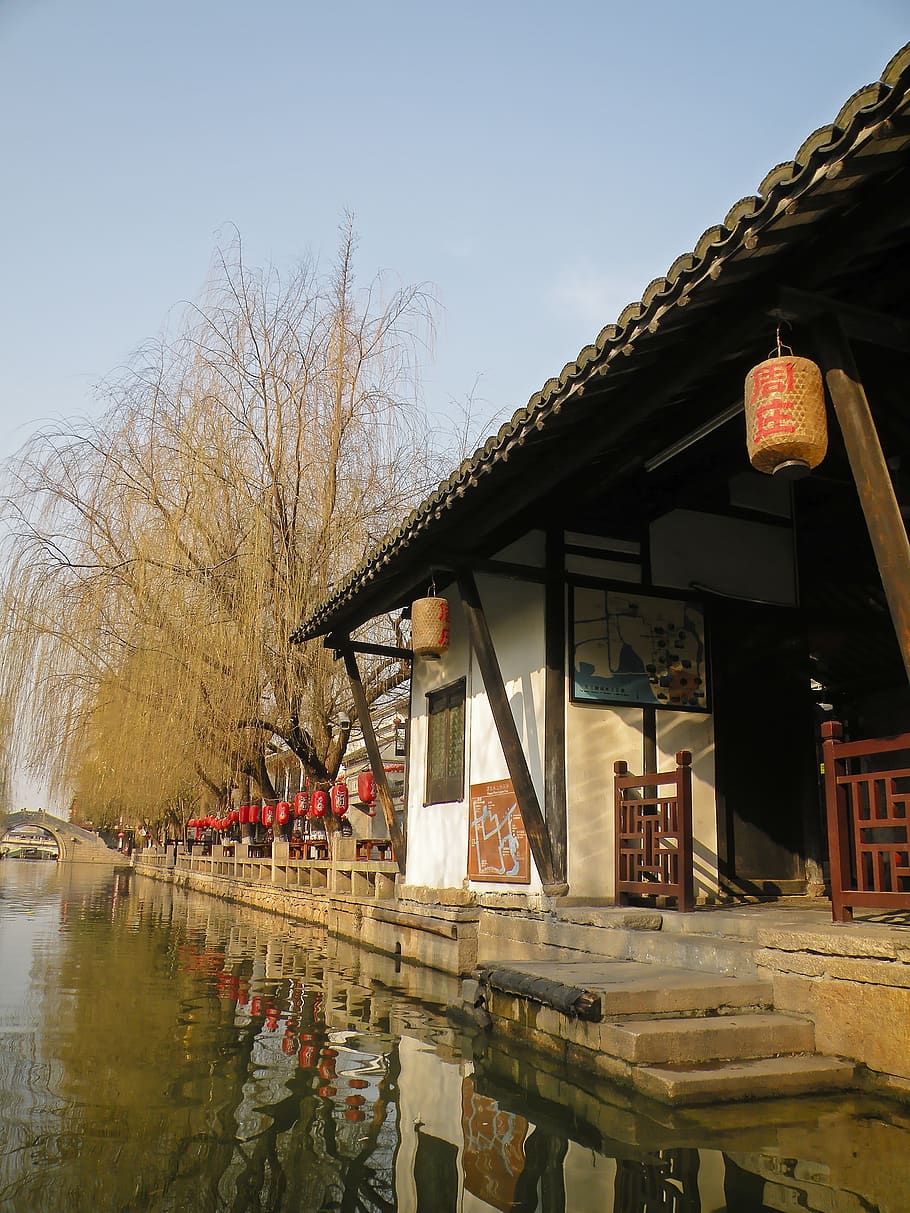 Online crop | HD wallpaper: canal, waterway, china, chinese venice ...