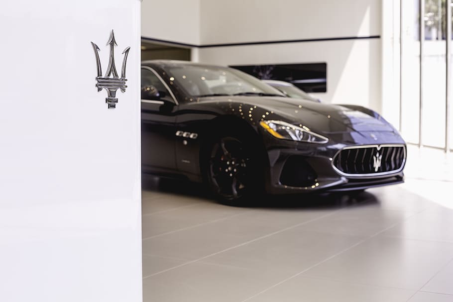 black Maserati vehicle, transportation, car, automobile, lima, HD wallpaper