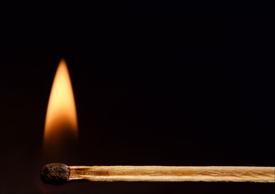 fire, match, fire flame match, burning, fire - natural phenomenon HD wallpaper