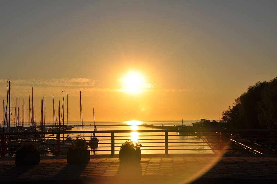 summer, sun, atmosphere, romantic, water, sunset, sky, scenics - nature HD wallpaper