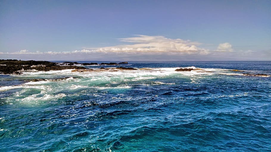 ecuador, galapagos islands, sea, water, sky, beauty in nature, HD wallpaper