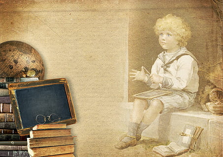 books, globe, child, boy, board, school, learn, knowledge, count HD wallpaper