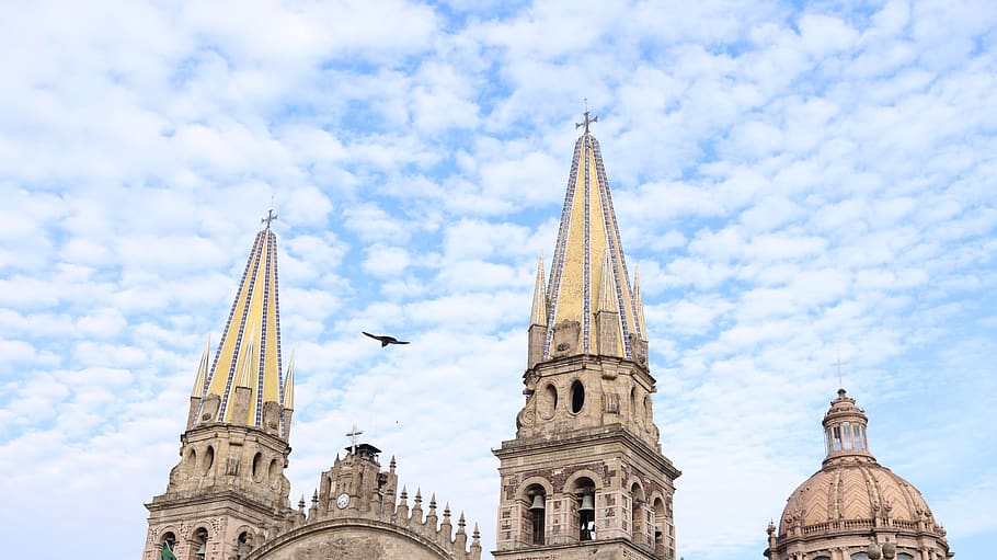 guadalajara, mexico, sky, blue, cathedral of guadalajara, church, HD wallpaper