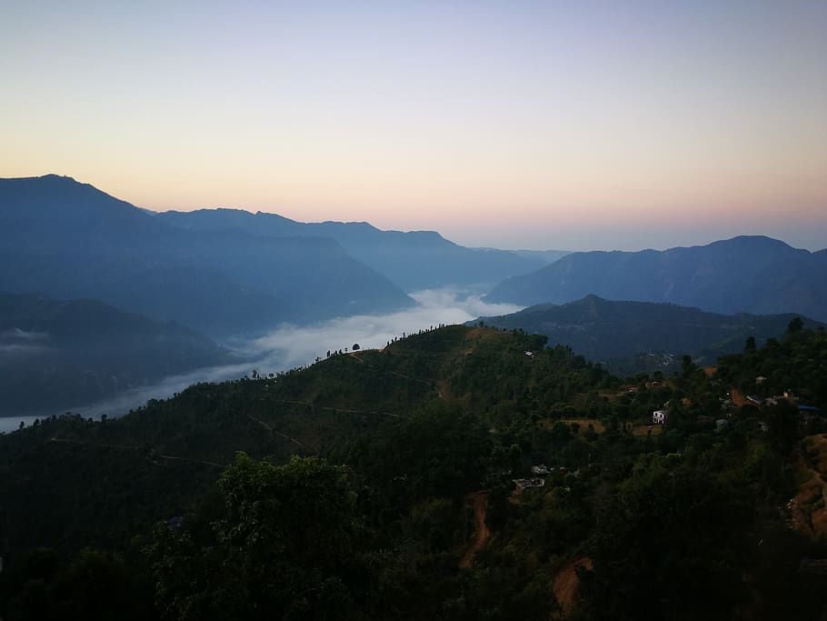 nepal, evening, dusk, cloud, mountain, scenics - nature, beauty in nature HD wallpaper