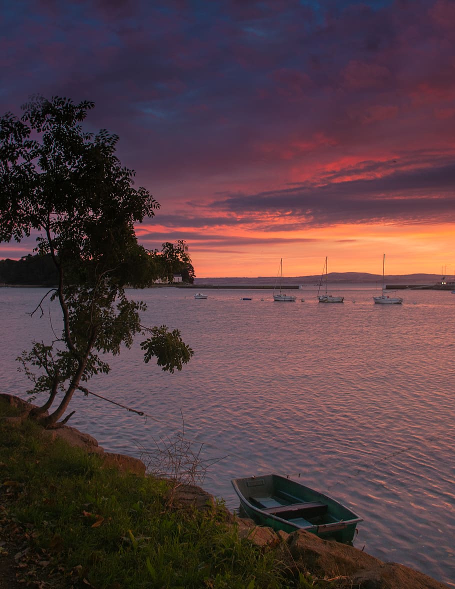 france, brittany, water, sky, sunset, scenics - nature, beauty in nature HD wallpaper