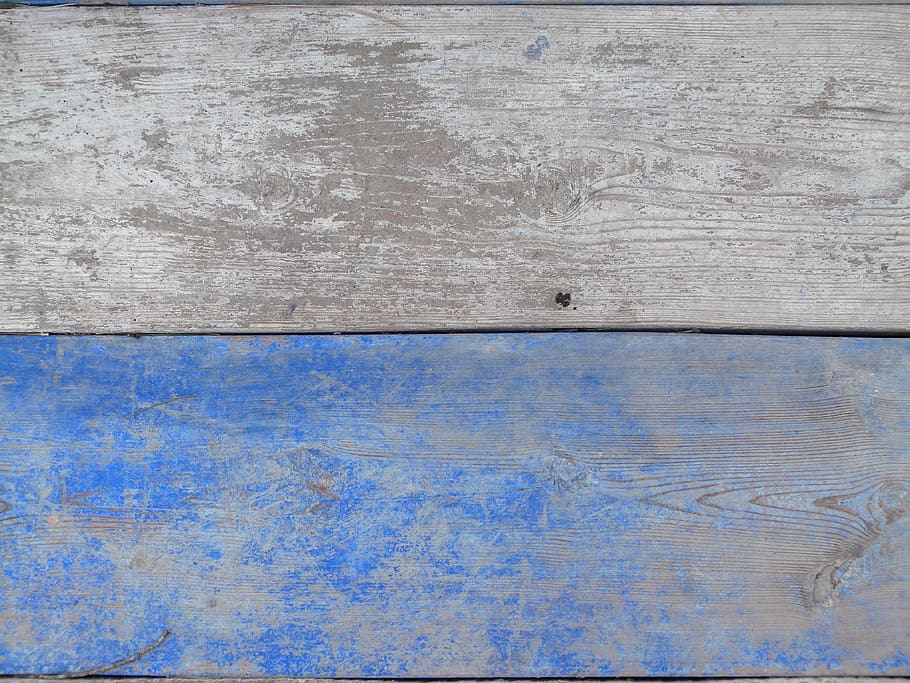 old, retro, wall, texture, wood, white and blue, background HD wallpaper