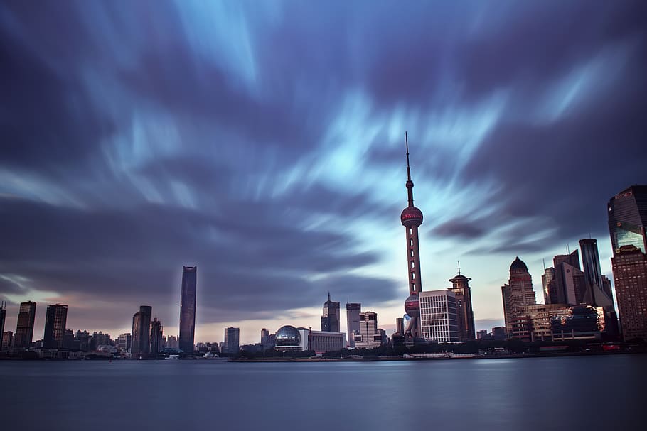 Oriental Pearl Tower, landscape, shanghai, china, urban, city, HD wallpaper