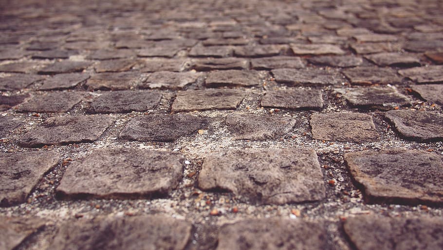 Brown Brick Surface Wallpaper, pavement, rocks, rough, stones HD wallpaper