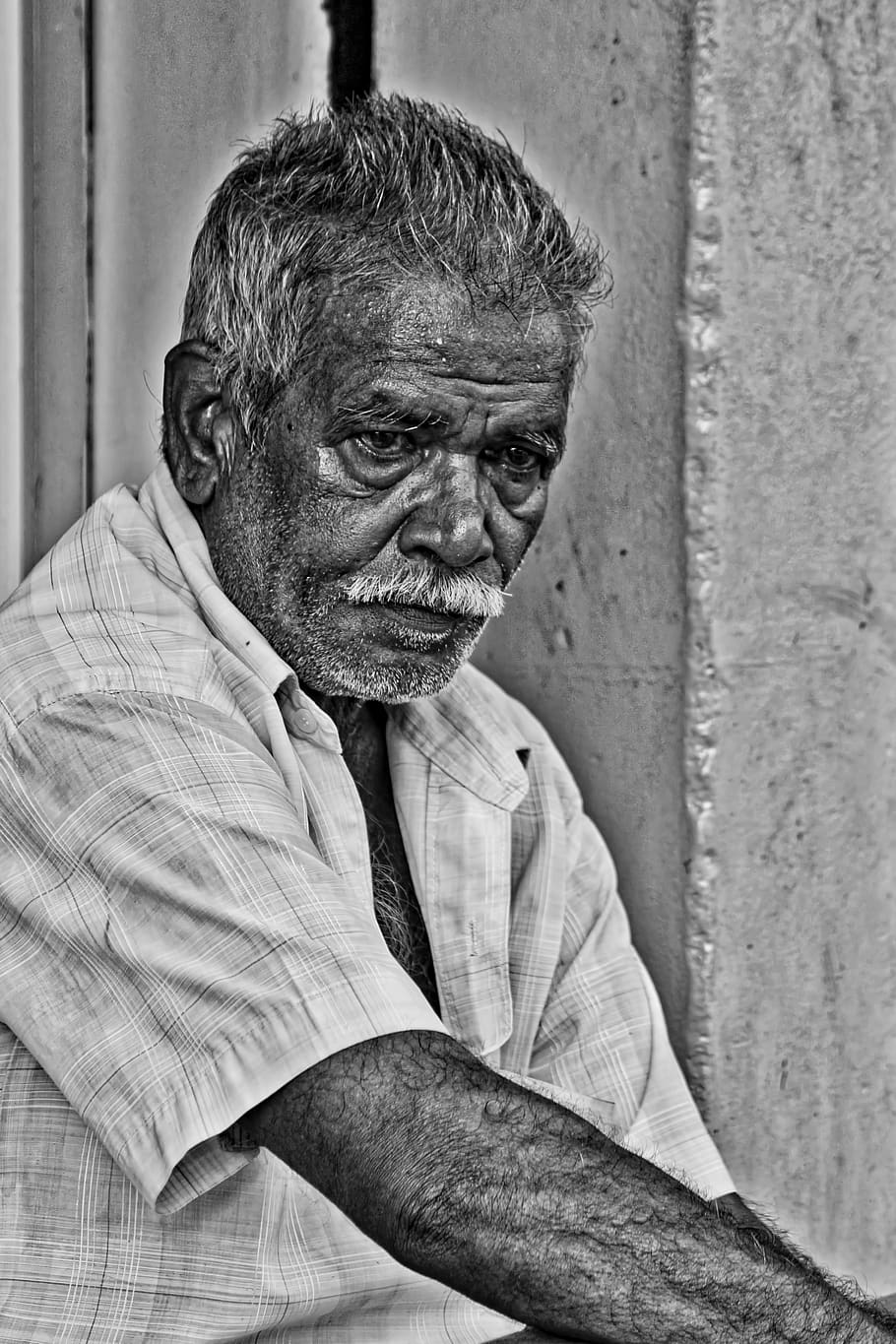 india, kottayam, hdr, grandpa, old man, sweat, one person, adult