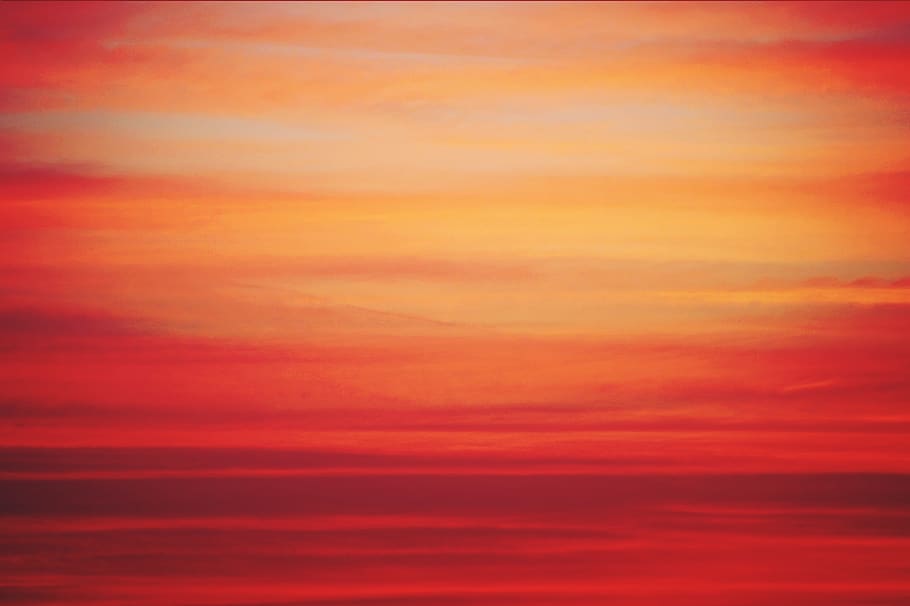 sunset, clouds, abendstimmung, dusk, sky, mood, lighting, yellow HD wallpaper