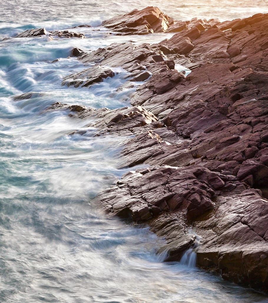 canada, st. john's, cape spear path, wave, waves, seaside, water HD wallpaper