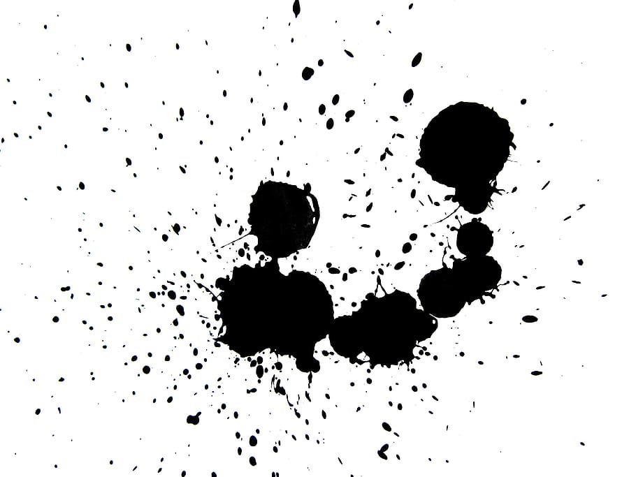 splatter, splattered, paint, spray, background, white, blob HD wallpaper