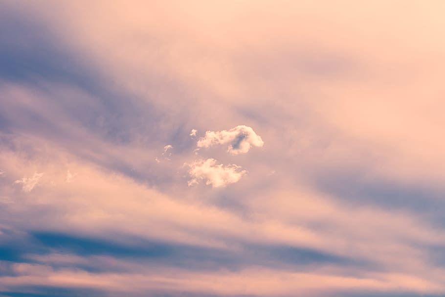 white clouds, pastel, sky, cloud - sky, beauty in nature, no people HD wallpaper