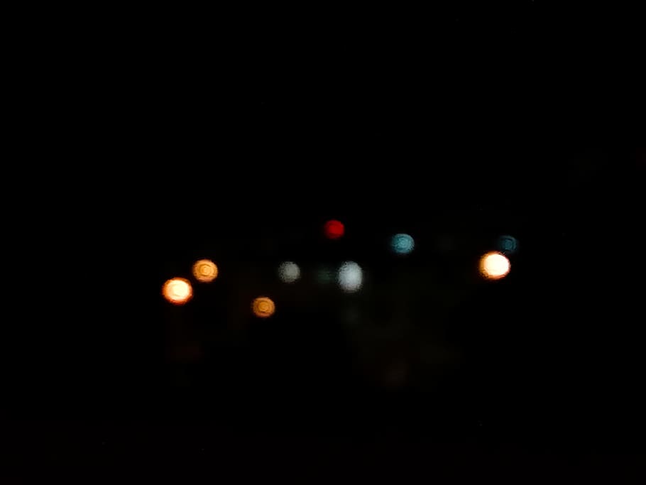 dots, night, lights, darkness, colors, illuminated, city, defocused HD wallpaper