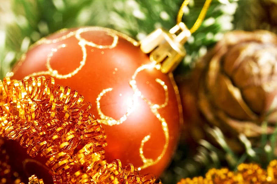 background, ball, bauble, blue, blur, bright, celebration, christmas HD wallpaper
