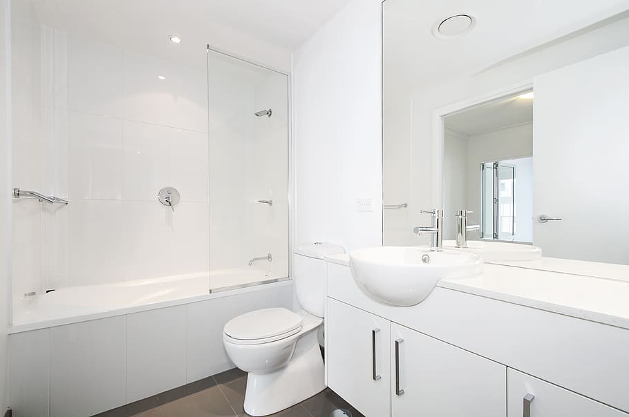 bathroom, indoors, toilet, shower, sink, basin, ensuite, interior