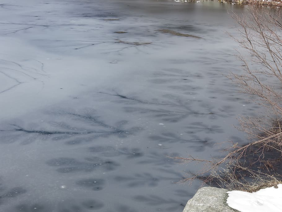 ice patterns, water, no people, day, nature, high angle view HD wallpaper