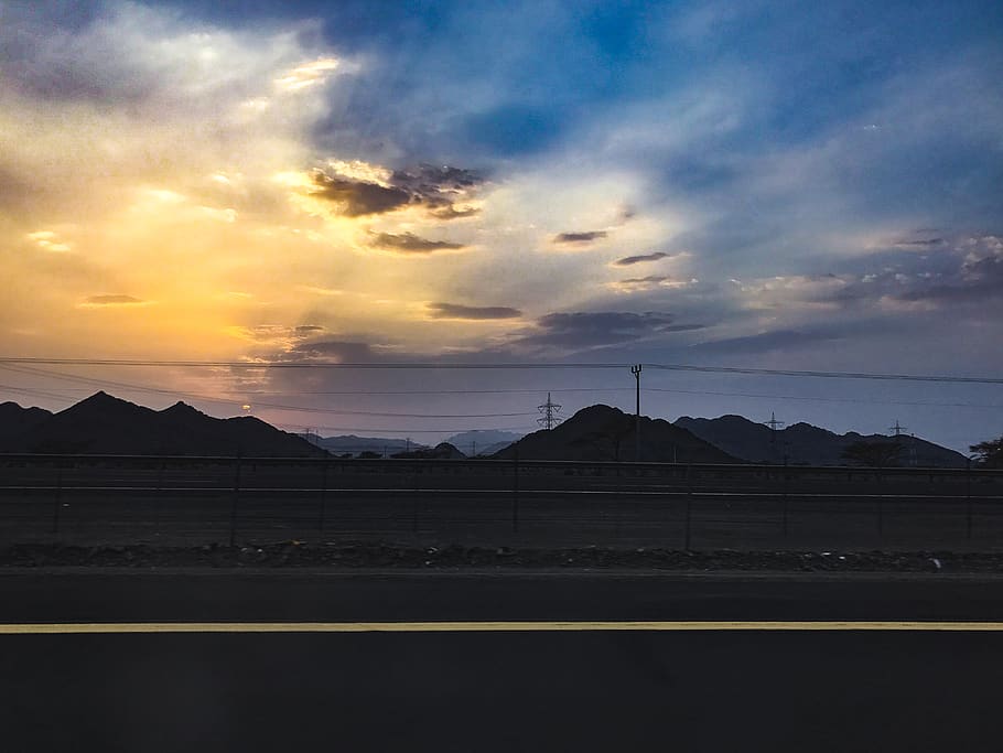 saudi arabia, riyadh, sky, cloud - sky, sunset, nature, no people, HD wallpaper