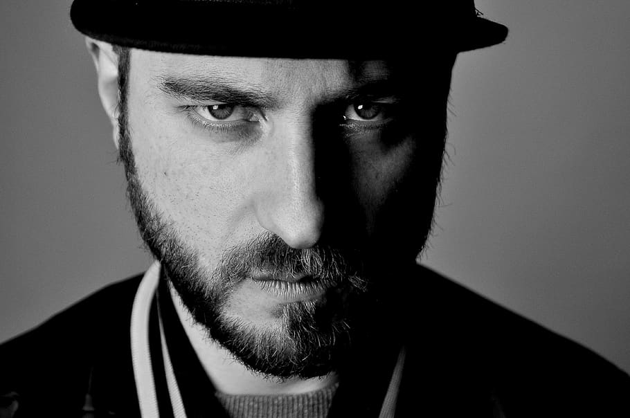 man's face, person, human, beard, clothing, apparel, hat, photo HD wallpaper