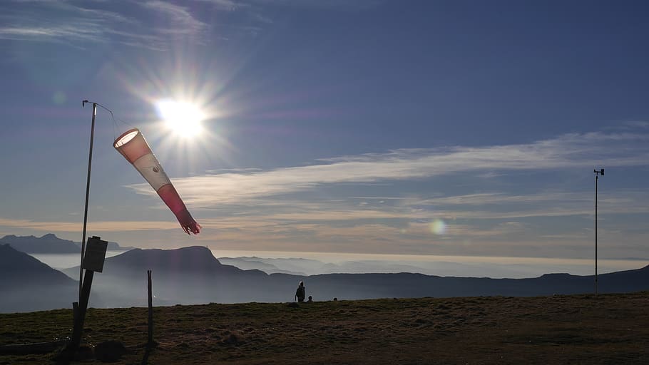 mountain, sun, landscape, wind, hdwallpaper, cloud, horizon HD wallpaper