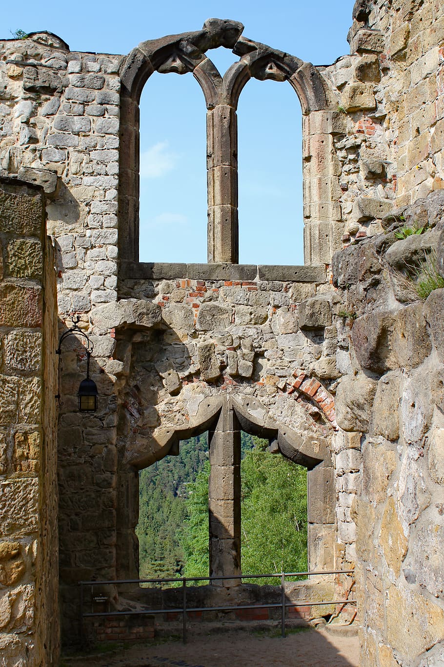 ruins, oybin, germany, oybin monastery ruins, wall, gate, window, HD wallpaper
