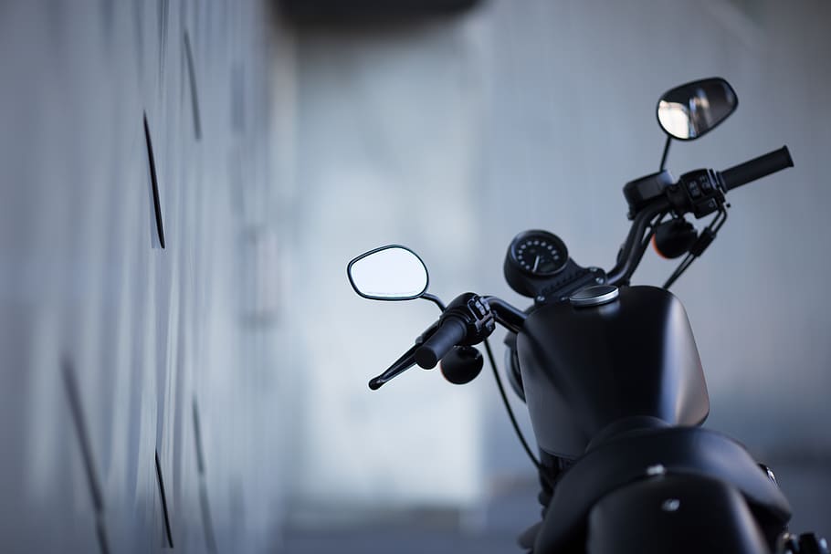 city, bokeh, motorcycle, technology, no people, black color HD wallpaper