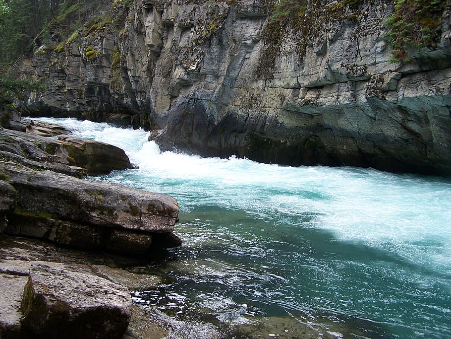 canada, british columbia, water, rock, rock - object, beauty in nature HD wallpaper