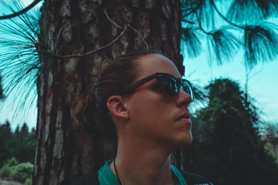 tree, headshot, plant, young adult, portrait, one person, tree trunk HD wallpaper