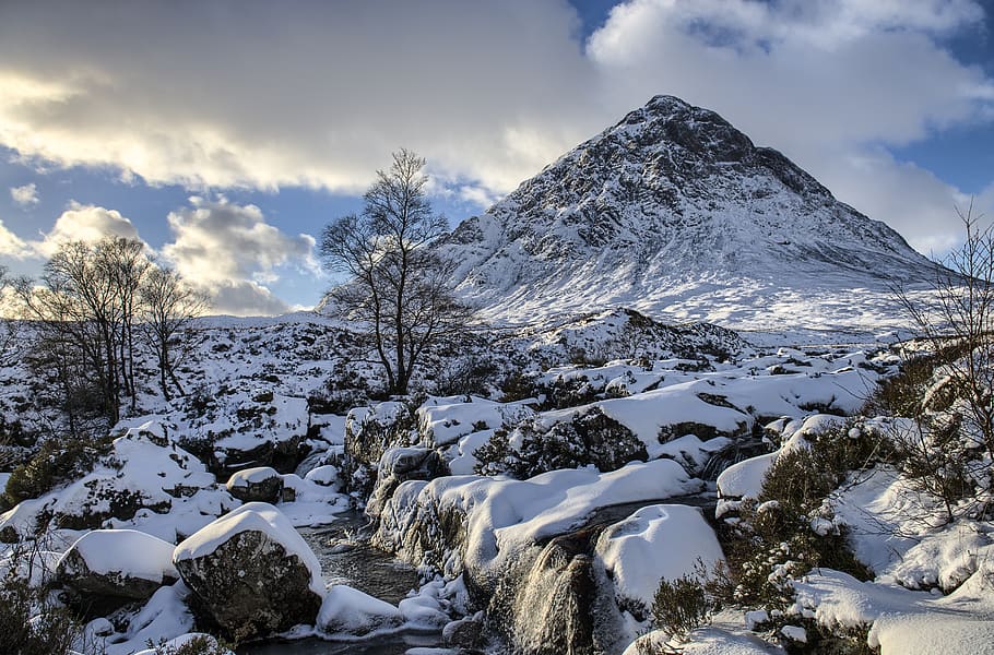 rock, tree, outdoor, cloud, alp, mountain, climb, natural, slope HD wallpaper