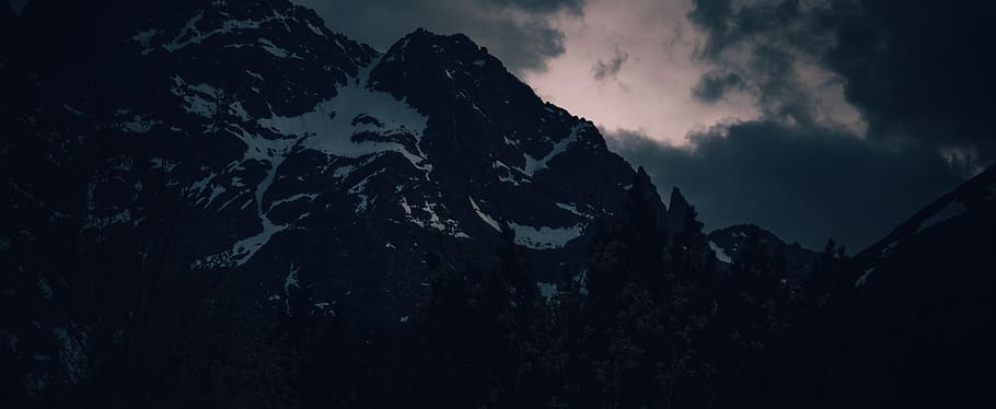 icy mountain scenry, mountain range, nature, outdoors, peak, astronomy HD wallpaper