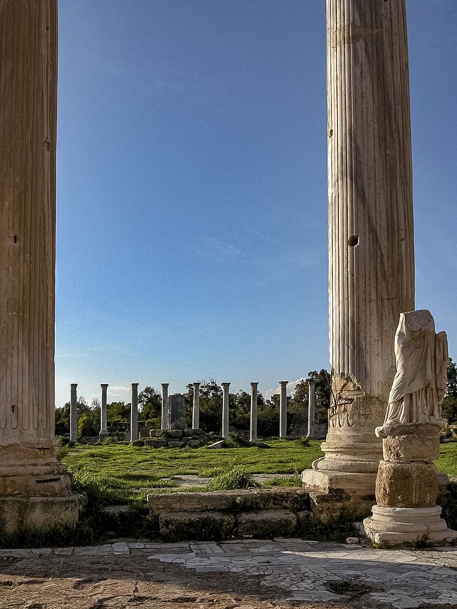 sky, architectural column, history, the past, architecture HD wallpaper