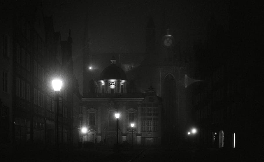 poland, gdańsk, night, illuminated, building exterior, architecture HD wallpaper