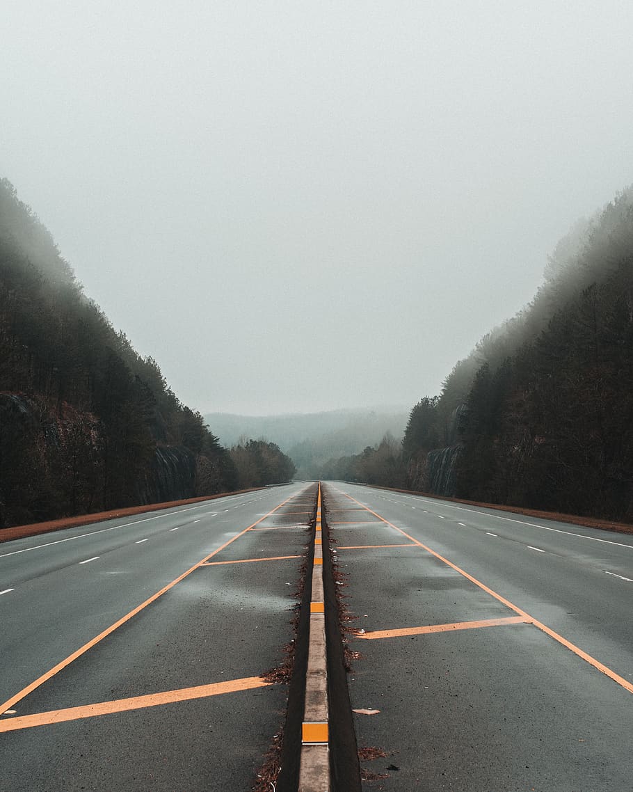 gray concrete road during daytime, symbol, road marking, sign HD wallpaper