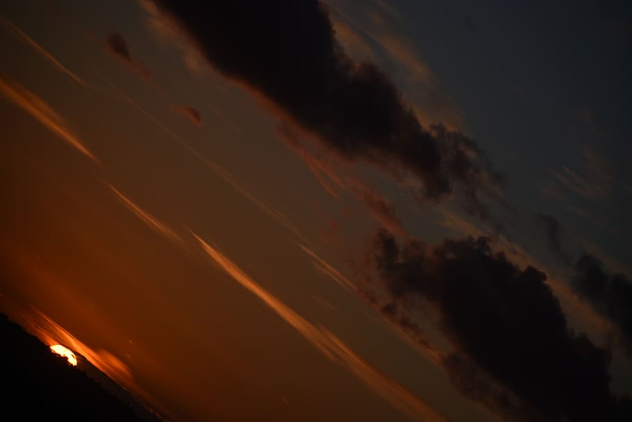 sunset, fabulous, sky, cloud - sky, orange color, no people HD wallpaper