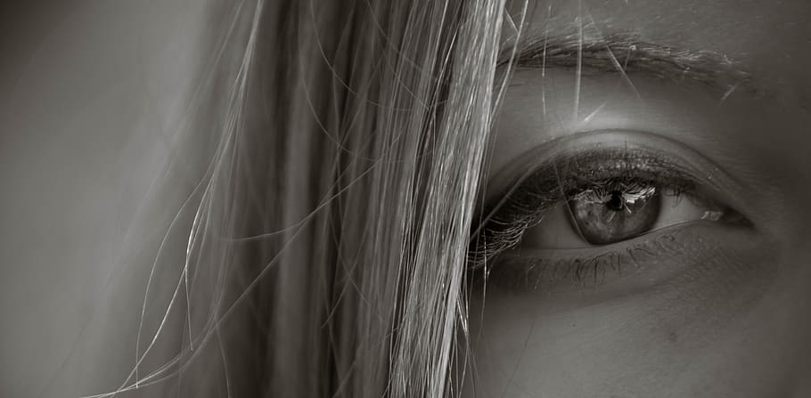 eye, blur, bokeh, sky, close-up, human body part, one person HD wallpaper