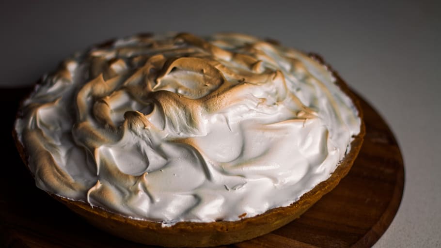 pie, fluffy, crisp, baking, lemon meringue, food, food and drink HD wallpaper